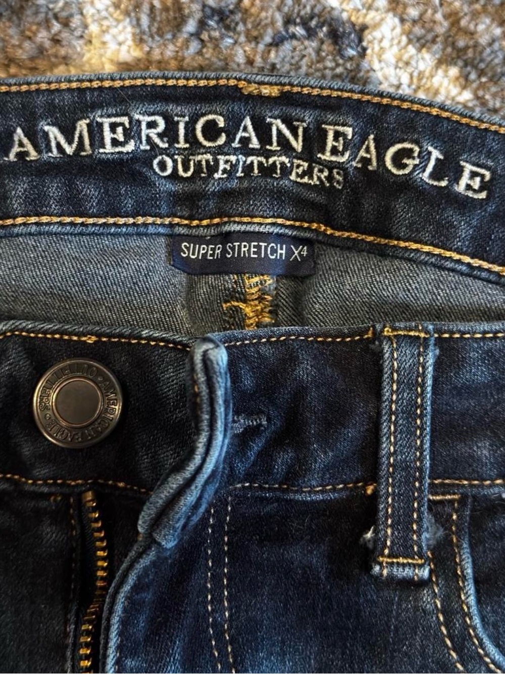 American Eagle Outfitters Women's Dark Blue Super Stretch Jeggings Size 4